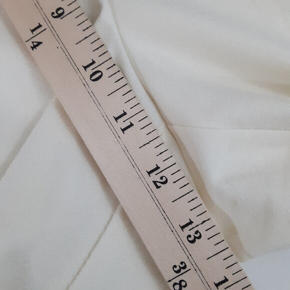 Norton Mccnaughton High Waisted Straight Leg Trousers White Dress Pants Size 10 - Picture 10 of 11